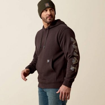 Mens Rebar Lightweight Logo Hoodie