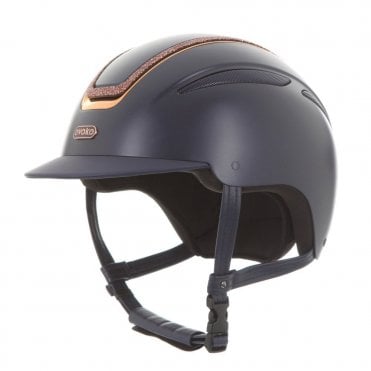 Callisto Classic Peak Crystal Frame Riding Hat