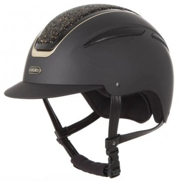 Callisto Wide Peak Crystal Frame Riding Hat