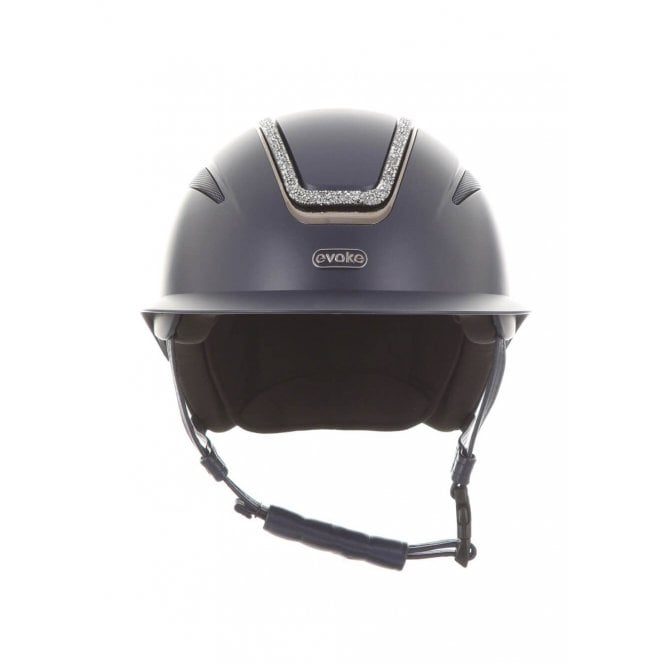 Evoke Callisto Wide Peak Crystal Frame Riding Hat