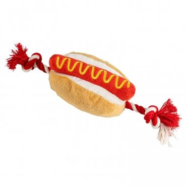 Hot Dog Plush Dog Toy