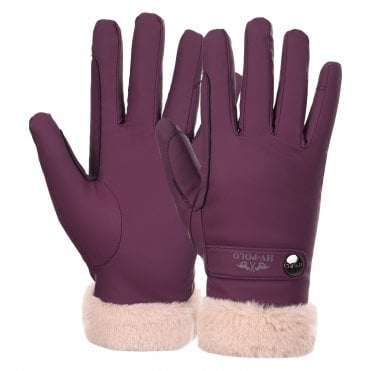 Garnet Faux Fur Lined Gloves