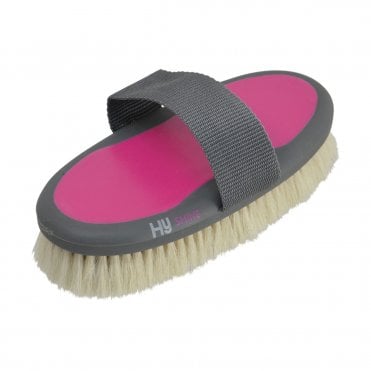 HySHINE Active Groom Goat Hair Body Brush