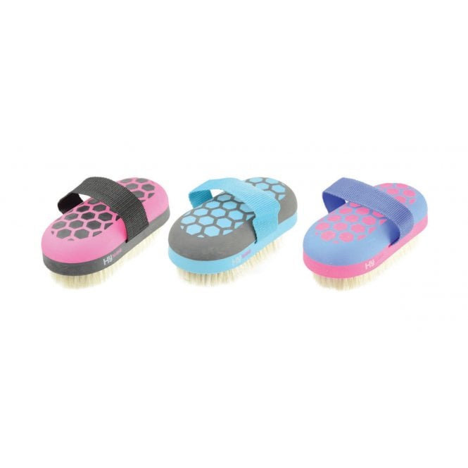 HY Equestrian HySHINE Glitter Body Brush Goat Hair