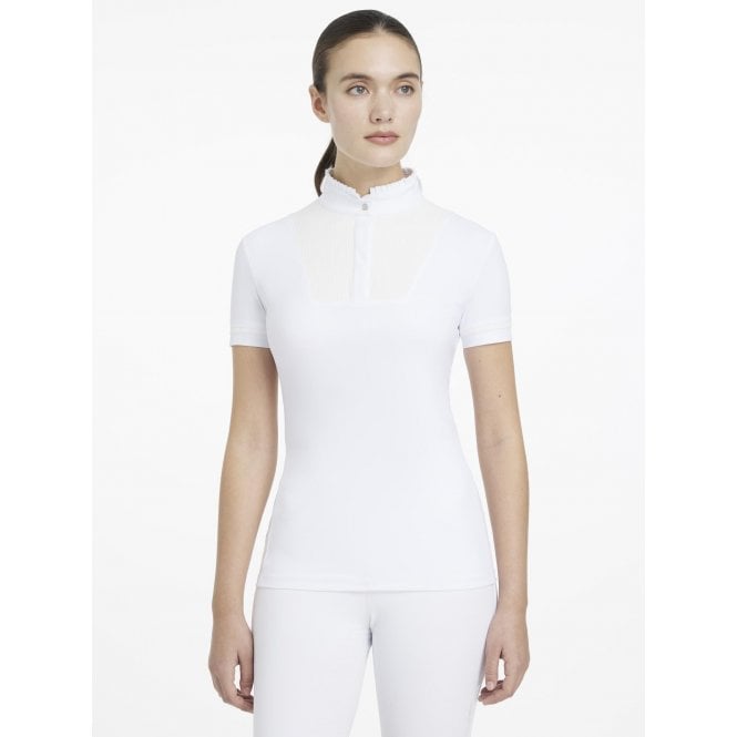 LeMieux Womens Sophia Short Sleeve Pleated Show Shirt